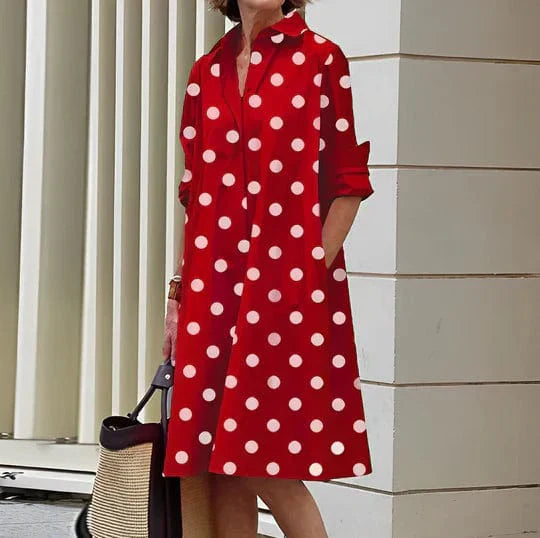 Levoire | Janssen - Robe Décontractée Pour Femmes Blanc Rouge