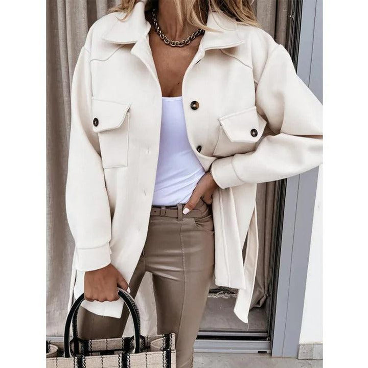 Levoire | Veste D'Été Légère En Laine Longue Blanc