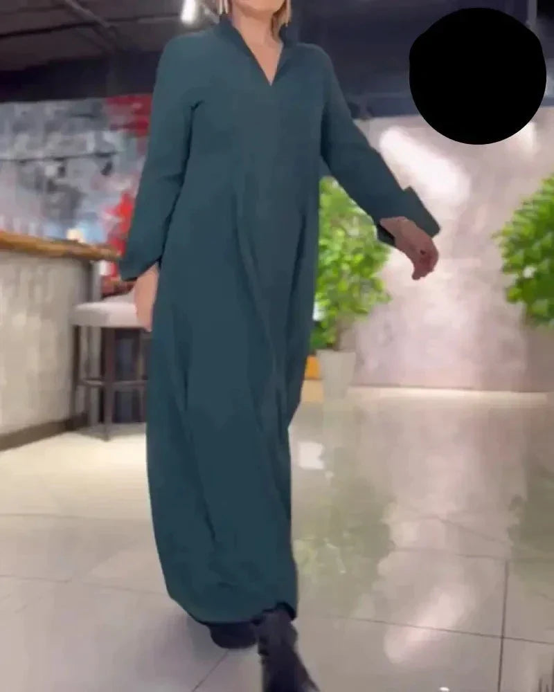 Levoire | Robe Loisirs Longue Élégante Femmes Vert