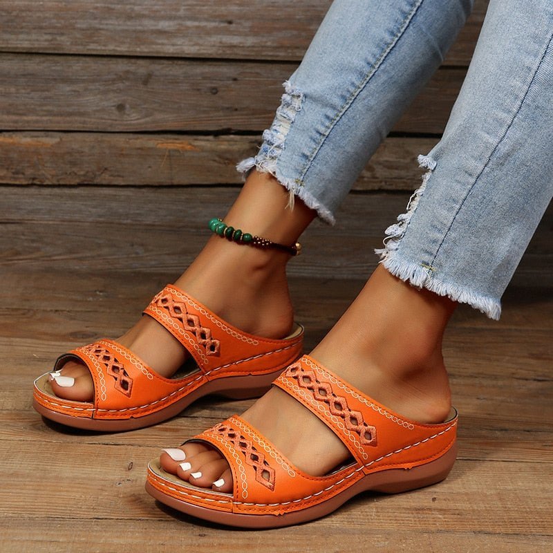 Levoire | Sandales Pour Femmes Au Design Moderne Orange