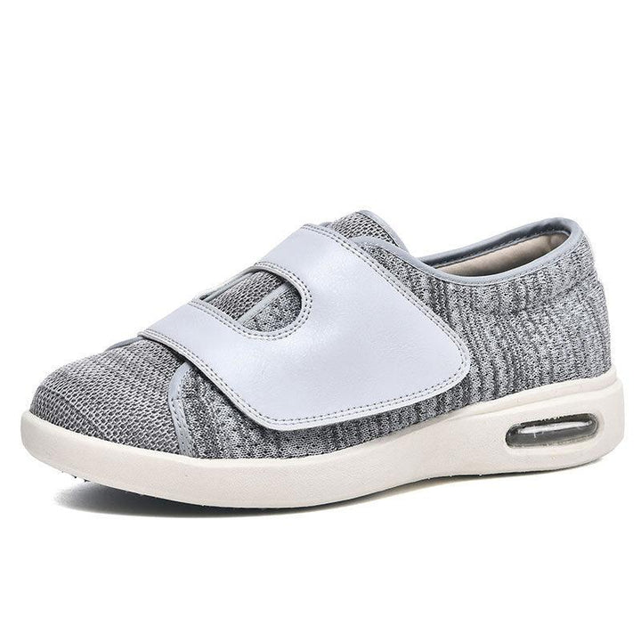 Levoire | Large Chaussures De Diabète Pour Les Pieds Enflés Fermeture Réglable Gris