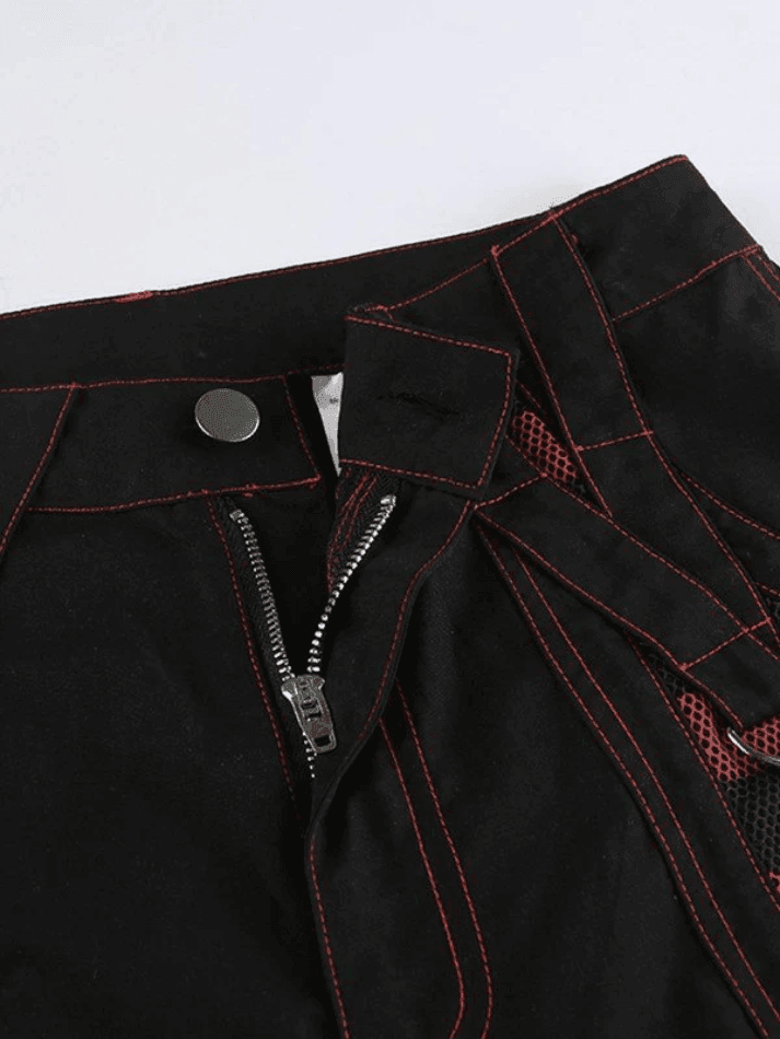 Levoire | Ceinture À Œillets Pantalon Cargo Noir