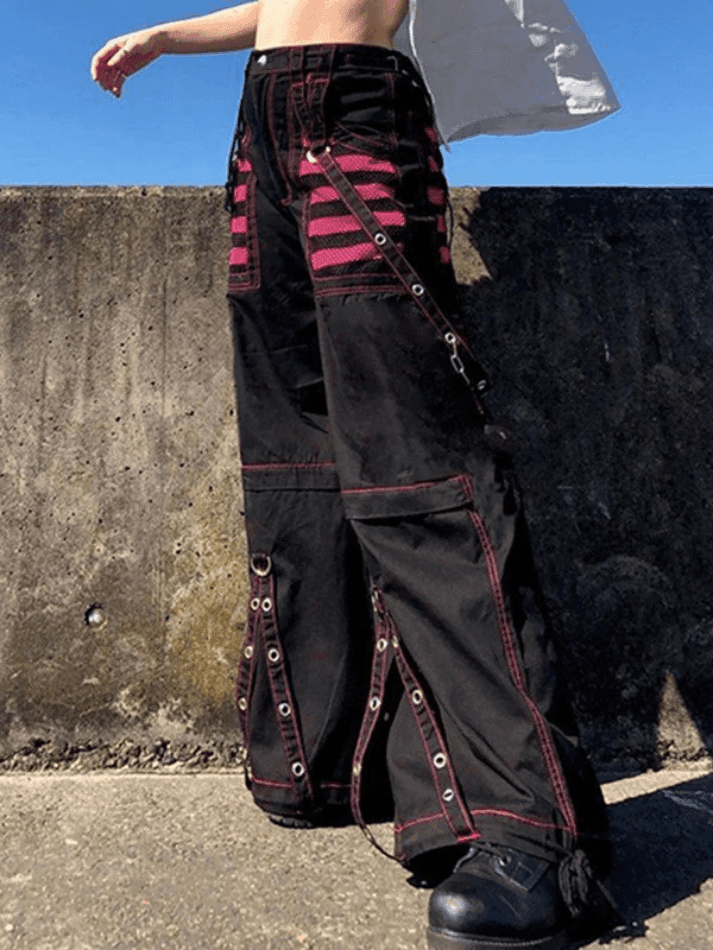 Levoire | Ceinture À Œillets Pantalon Cargo Noir