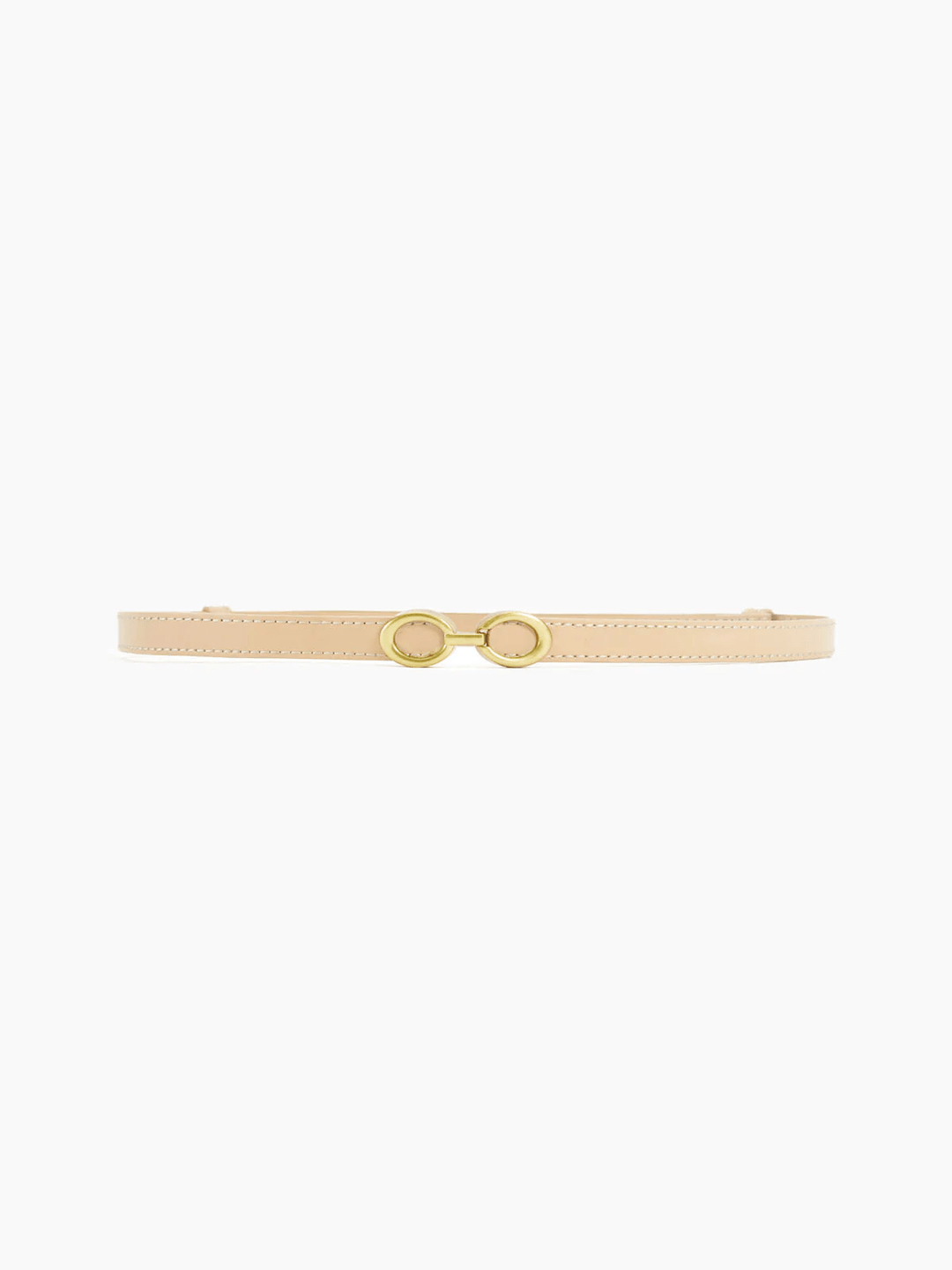 Levoire | Ceinture Fine Cuir Anneau Beige Taille unique
