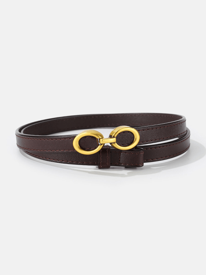 Levoire | Ceinture Fine Cuir Anneau Braun Taille unique
