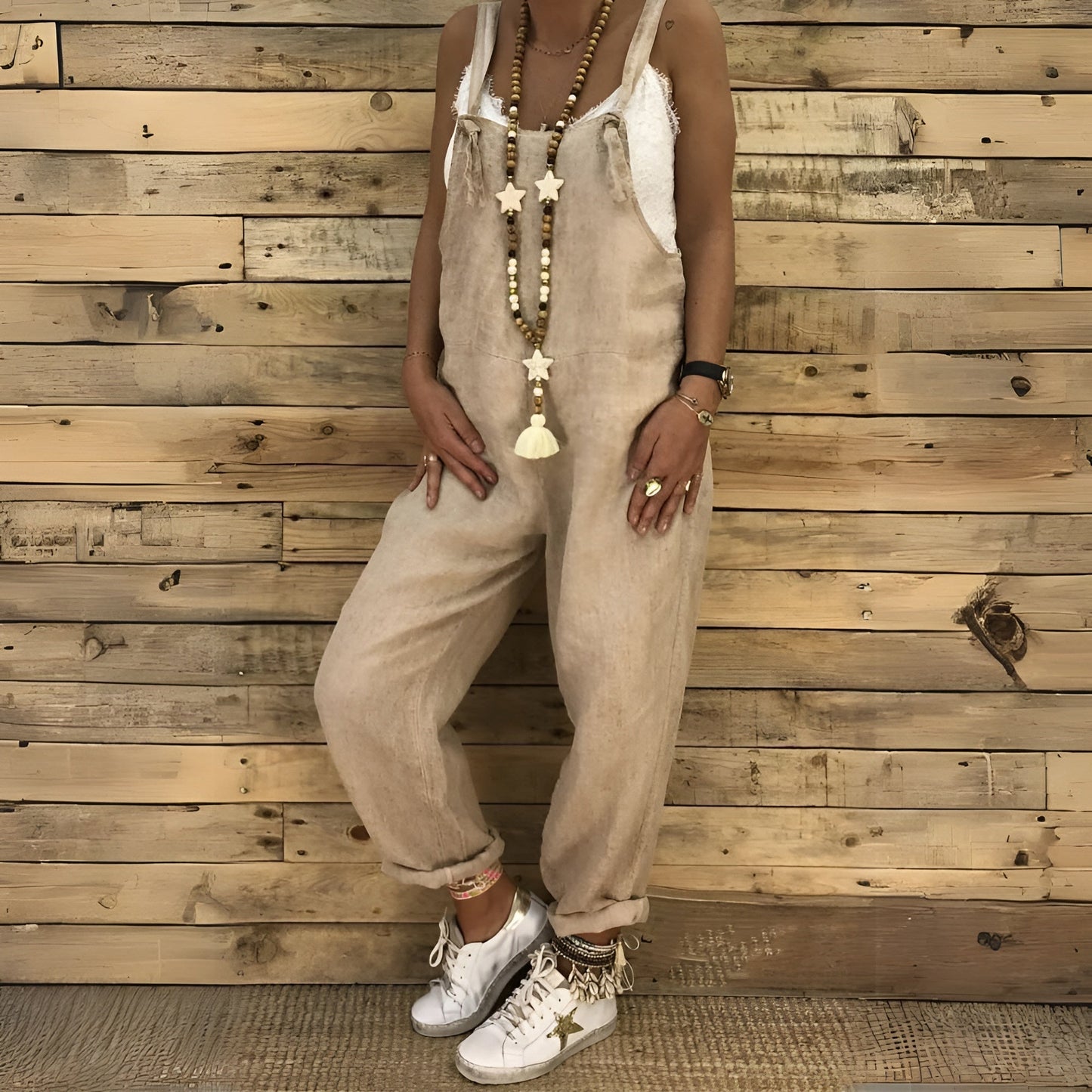 Levoire | Salopette Décontractée Pour Femmes Pour Les Journées Relaxantes Beige