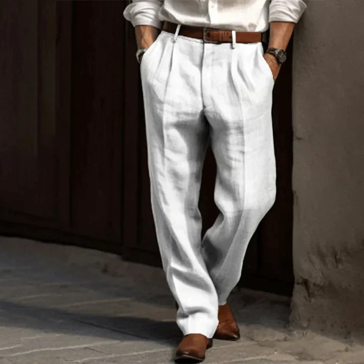 Levoire | Beaux Pantalons Rétro Pour Hommes Blanco