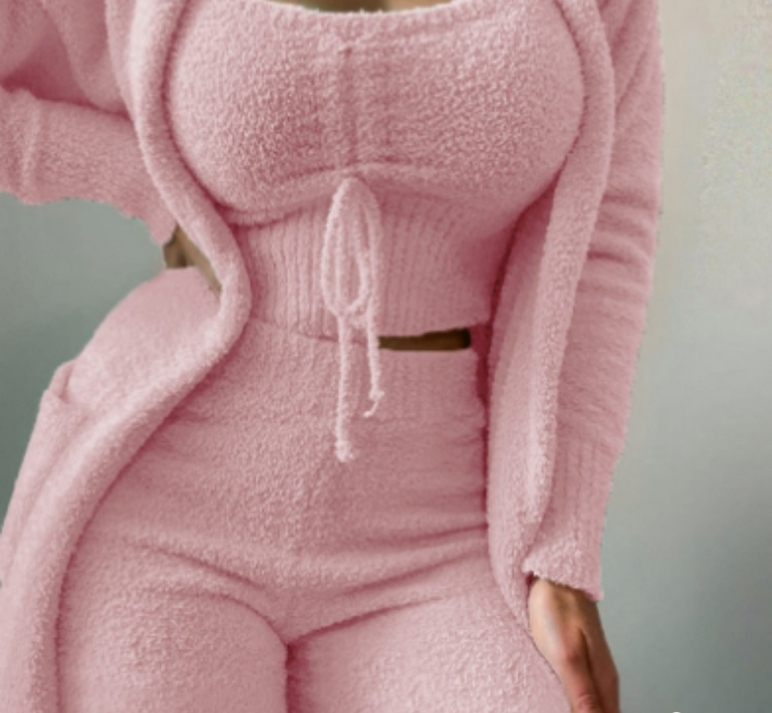 Levoire | Ensemble 3 Pièces Pour Femmes Pour Les Jours Froids Rosa