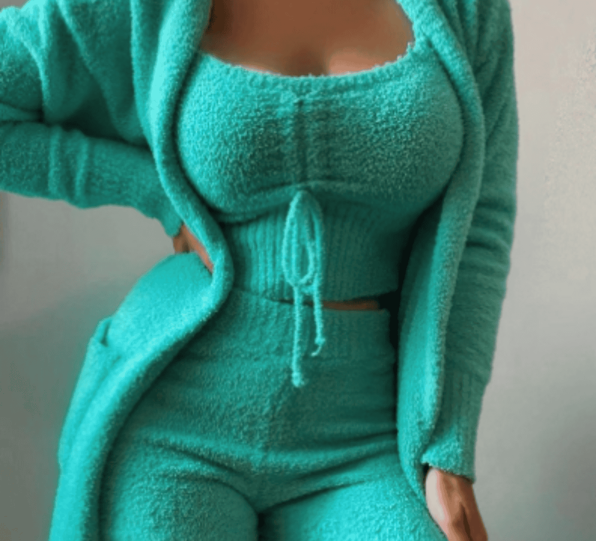 Levoire | Ensemble 3 Pièces Pour Femmes Pour Les Jours Froids Vert