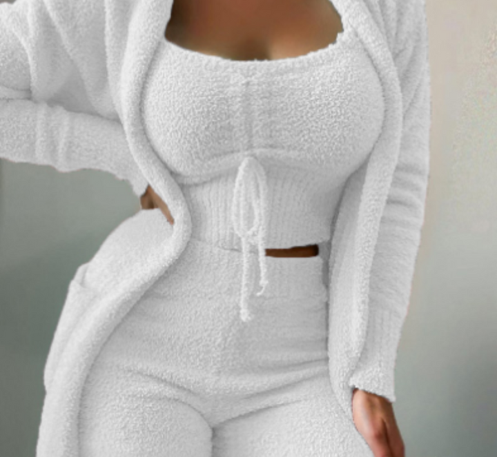 Levoire | Ensemble 3 Pièces Pour Femmes Pour Les Jours Froids Blanc