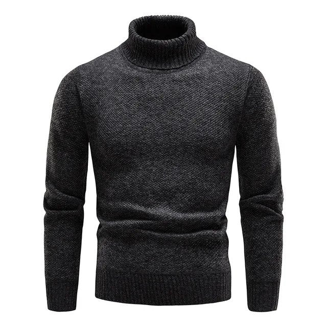 Levoire | Pull À Col Roulé Moderne Pour Hommes Noir