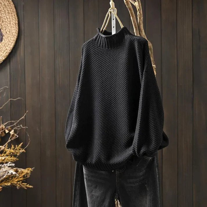 Levoire | Pull À Col Roulé En Tricot Pour Les Jours Frais Taille unique Noir