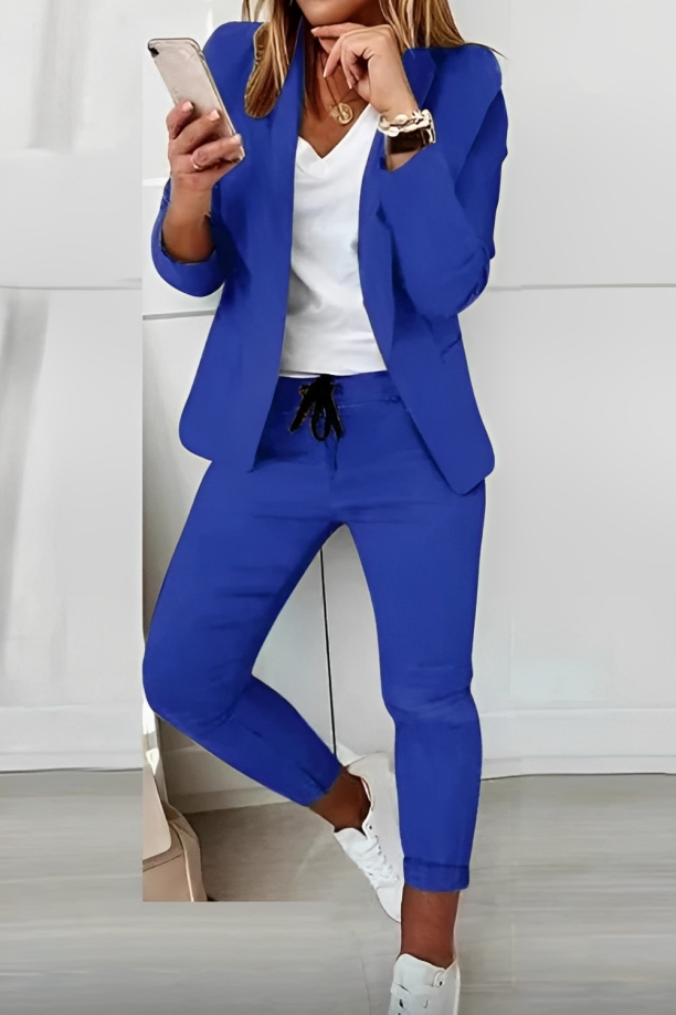 Levoire | Ensemble De Veste À Deux Pièces Pour Femmes Bleu