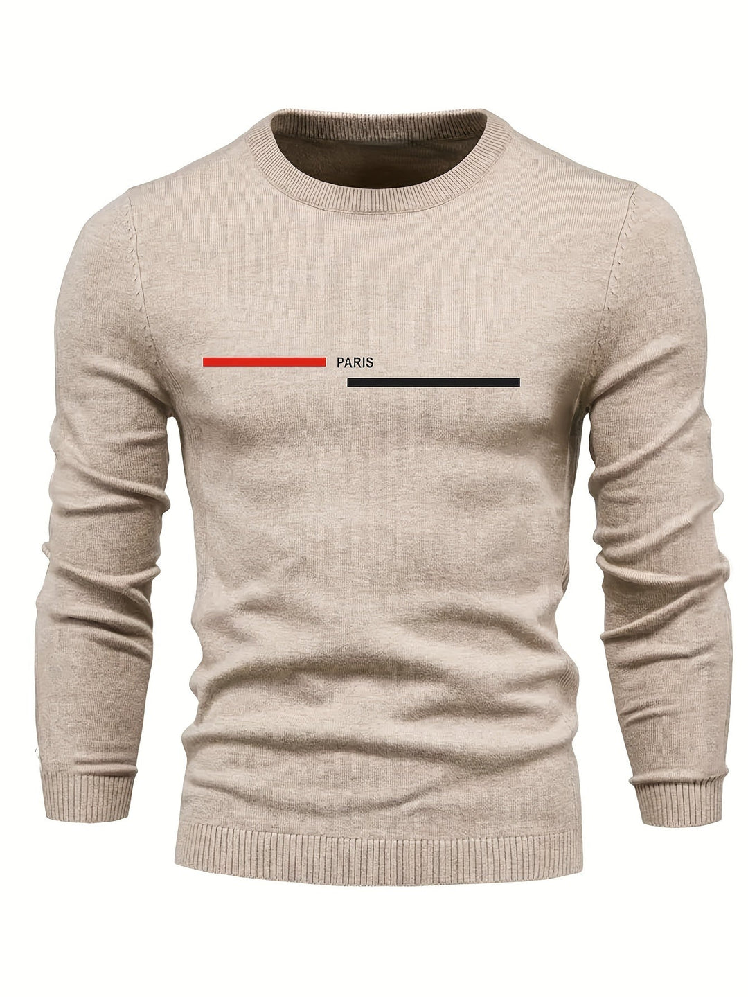 Levoire | Pulli Tricot Relaxant Pour Hommes Avec Encolure Ronde Couleur kaki