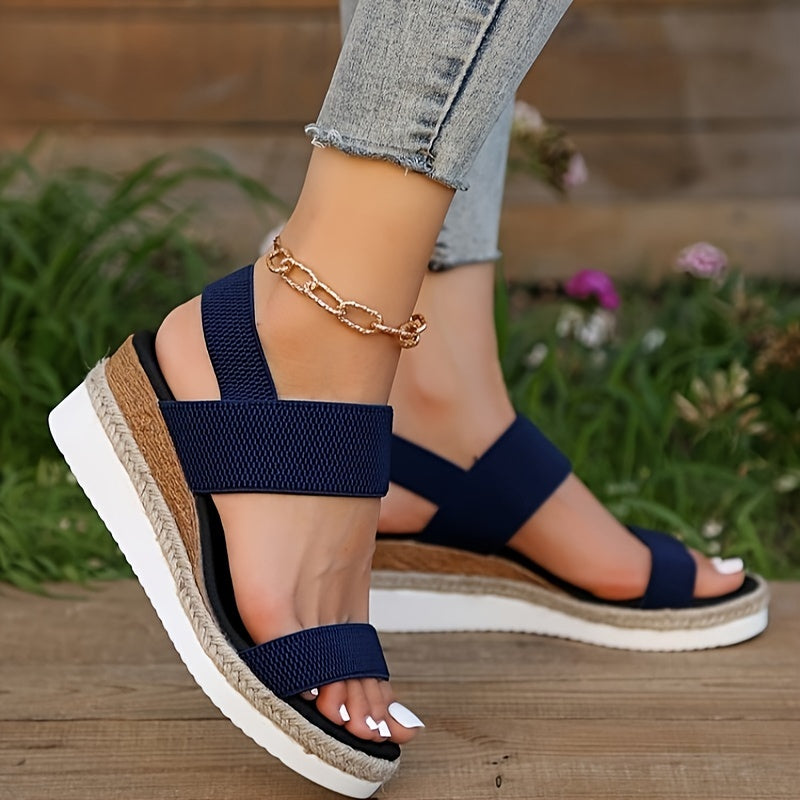 Levoire | Sandales Pour Femmes Unies Avec Sangle De Cheville Bleu