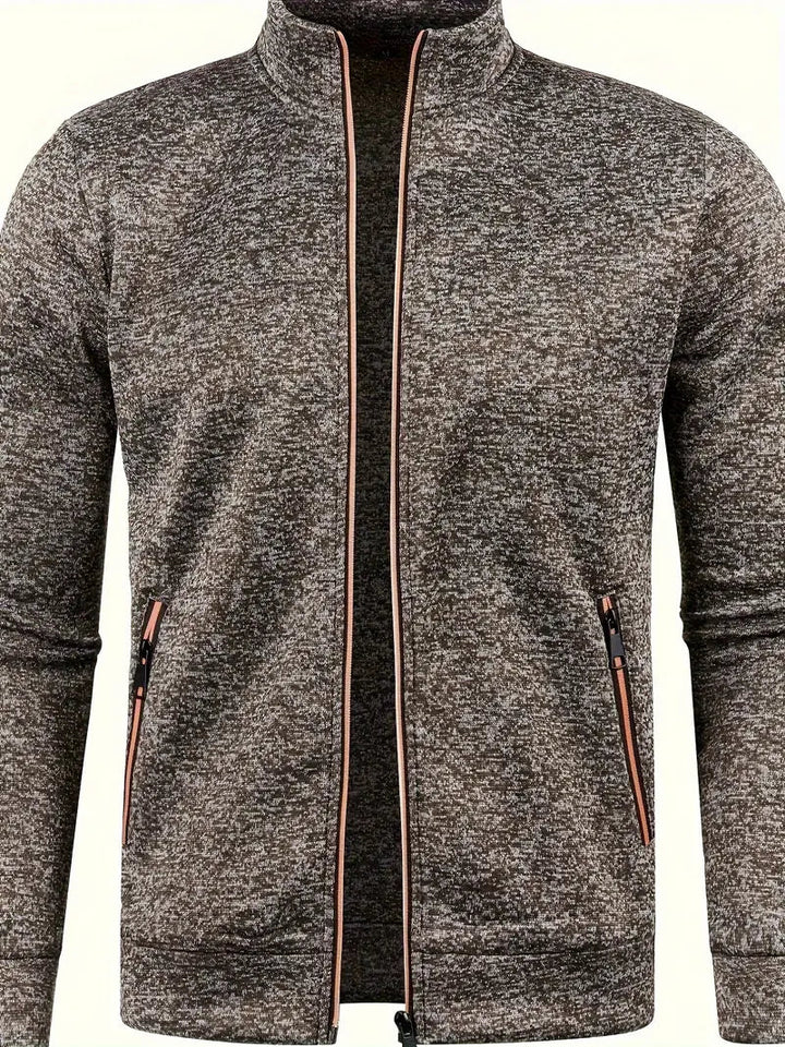 Levoire | Veste Slim Fit À Manches Longues Avec Fermeture Éclair Braun