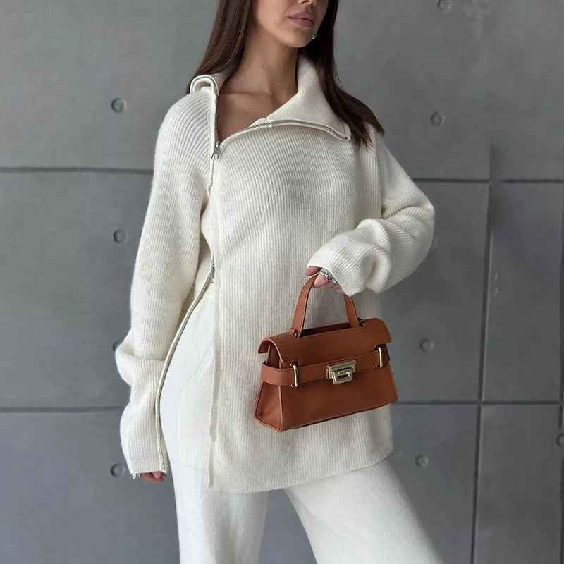 Levoire | Ensemble En Tricot Confortable Blanc Une taille