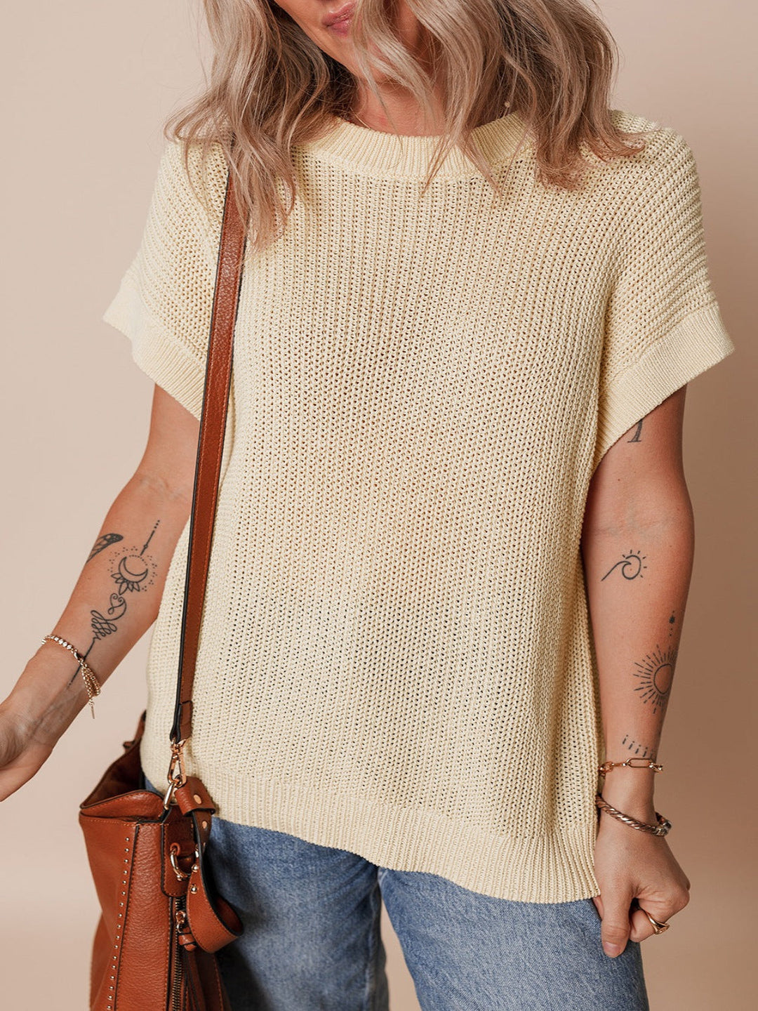 Levoire | Manches Courtes Col Rond Haut En Tricot