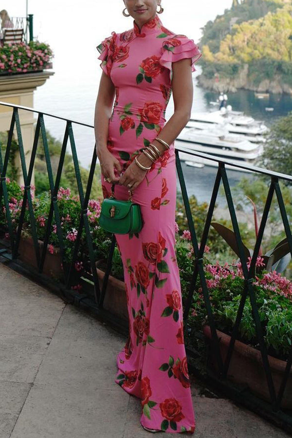 Levoire | Robe Maxi Fleurie Sans Manches Élégante