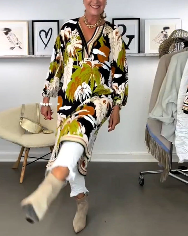 Levoire | Tropical Lose Robe Vert