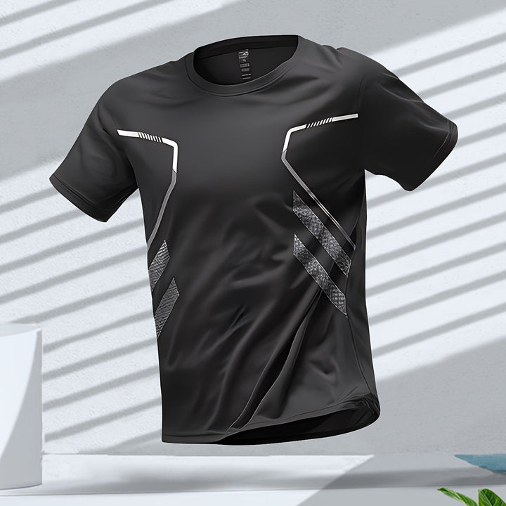 Levoire | T-Shirt Coloré Pour Hommes En Tissu À Séchage Rapide À Manches Courtes Noir