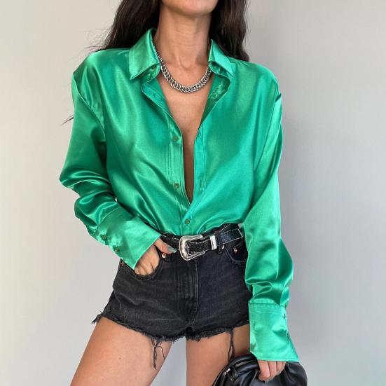 Levoire | Blouse Satin Vert