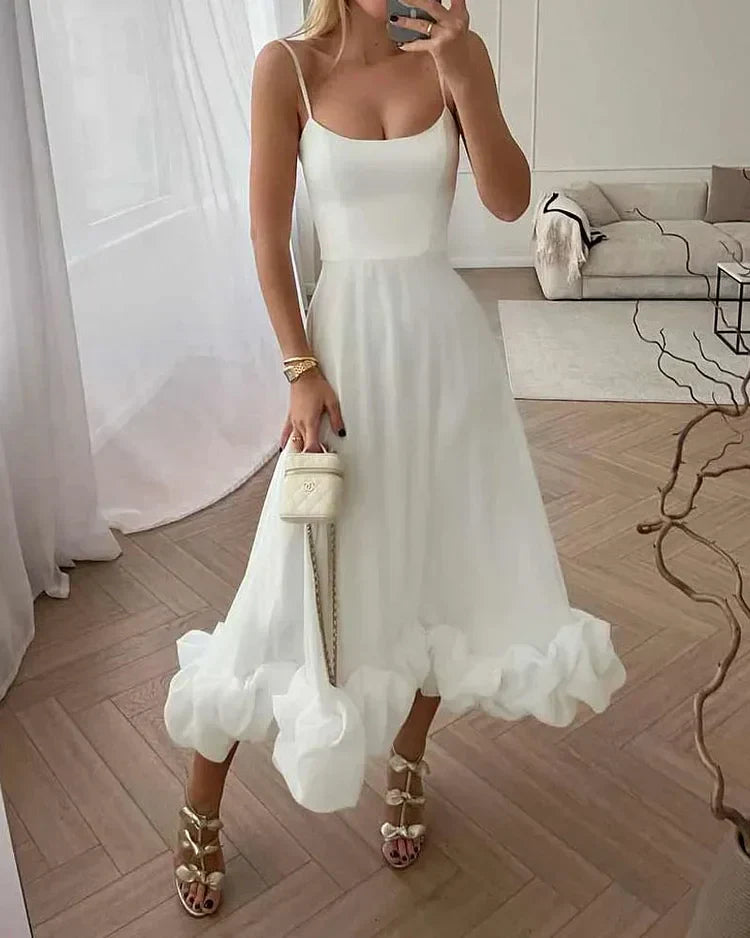 Levoire | Elégante robe de lingerie unie Blanc