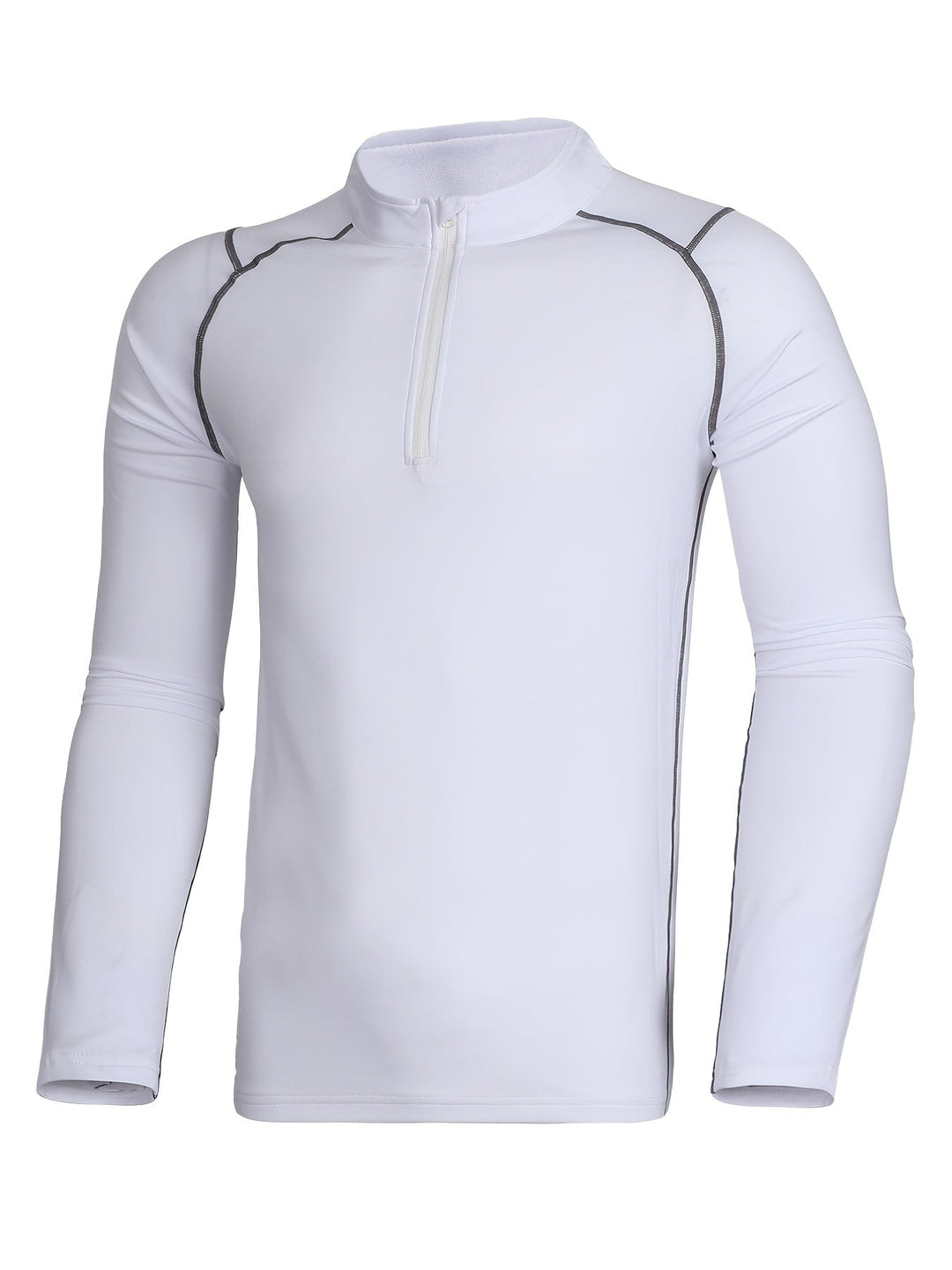 Levoire | T-Shirt De Sport Pour Hommes Chaud À Manches Longues Blanc