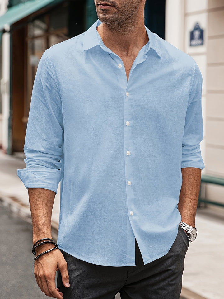 Levoire | Chemise Décontractée À Manches Longues Pour Styles Décontractés Ciel bleu
