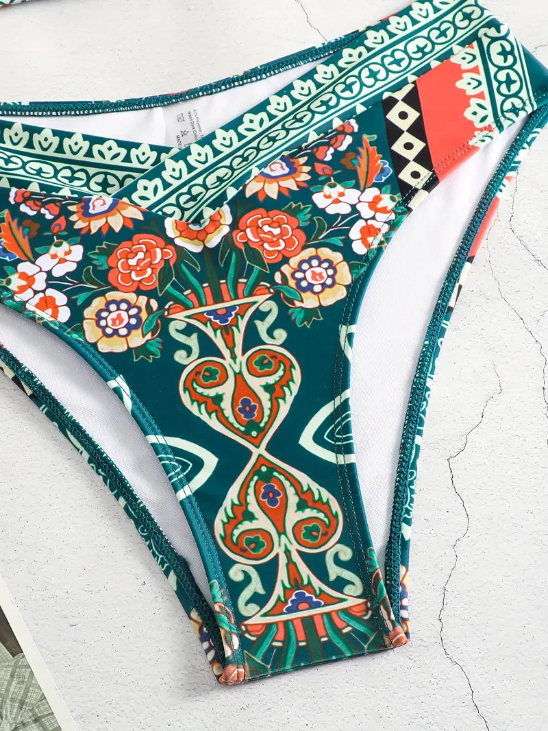 Levoire | Ensemble De Bikini Bohème Avec Des Sangles Croisées