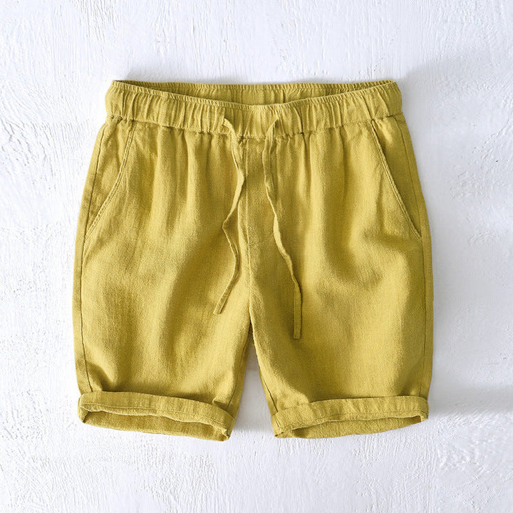 Levoire | Shorts En Lin Léger Jaune