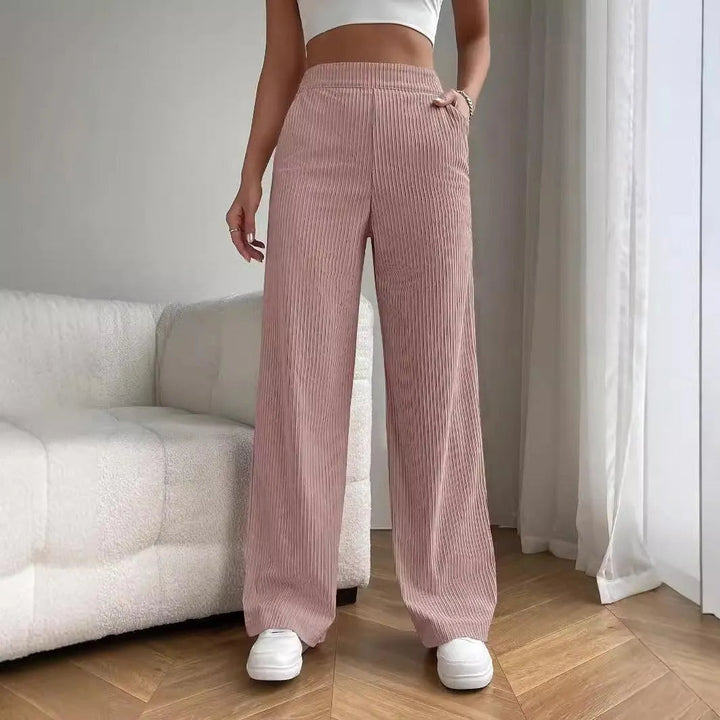 Levoire | Pantalons en velours droits confortables et brillants