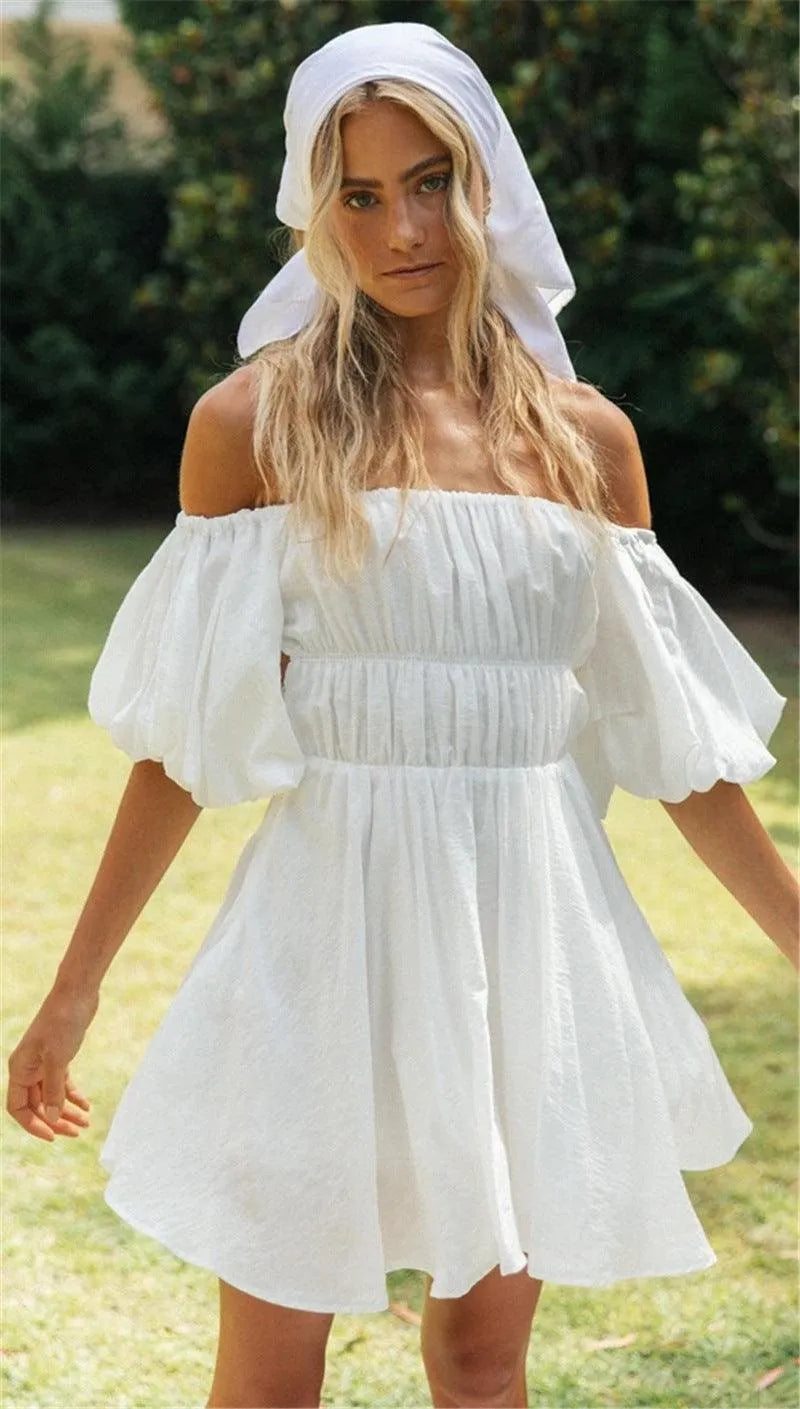 Levoire | Robe évasée unique et mignonne pour femmes Blanc