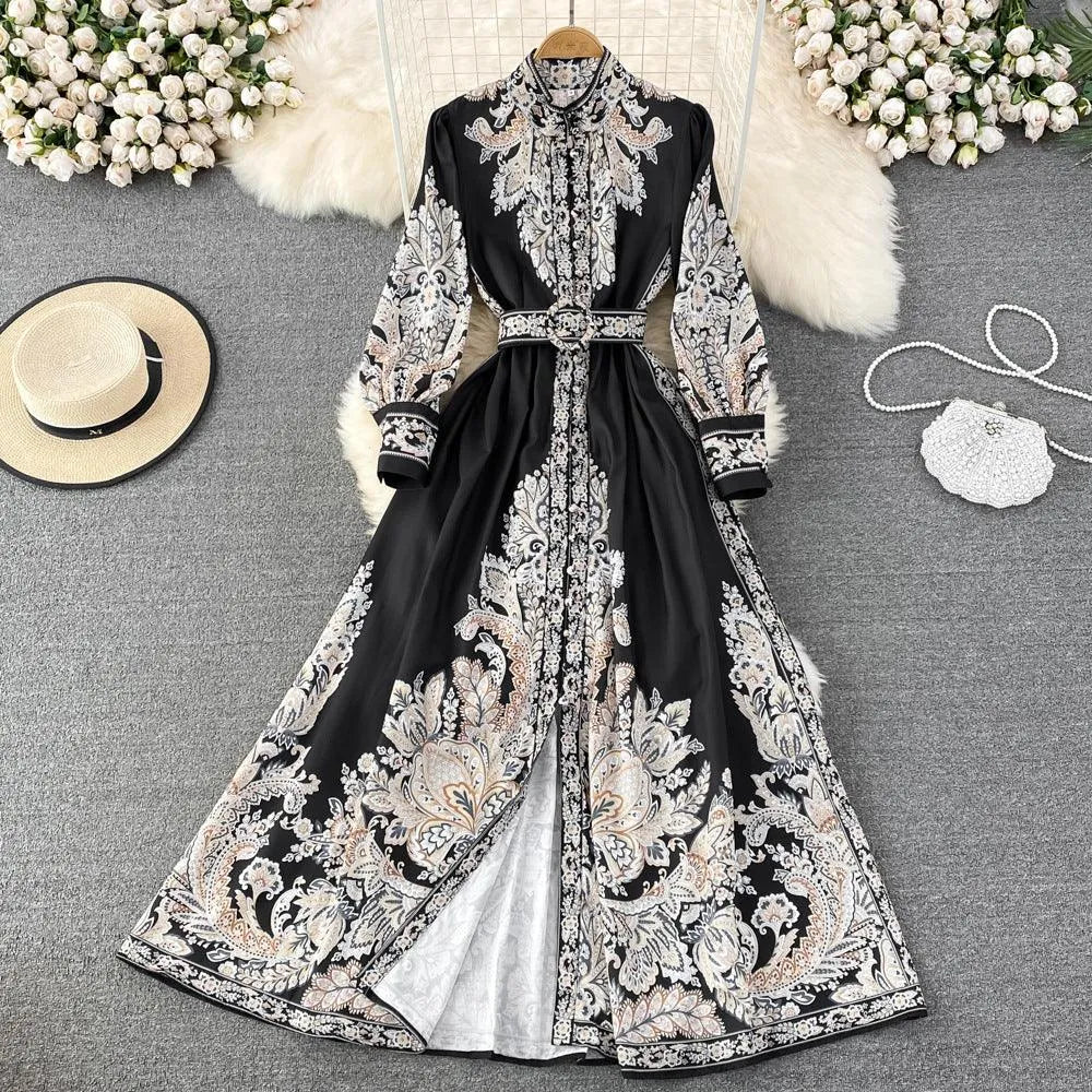 Levoire | Robe à volants avec manches bouffantes