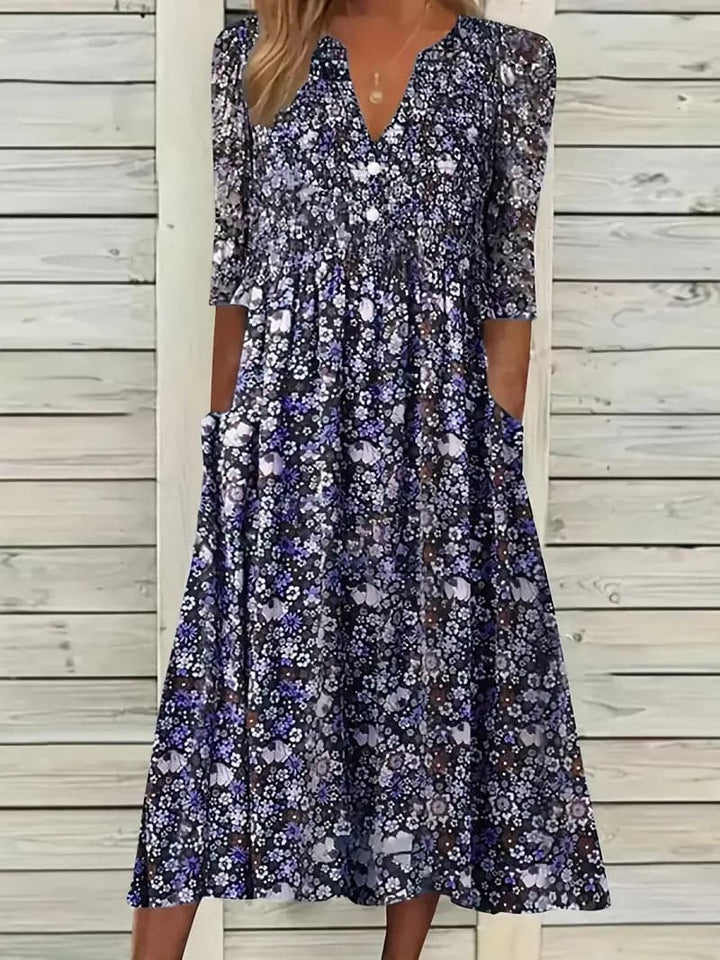 Levoire | Robe D'été Fleurie Pour Femme - Midi Violet
