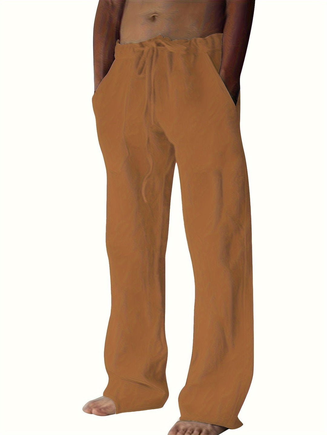 Levoire | Grande Taille Pantalons En Coton Pour Hommes De Loisirs Orange