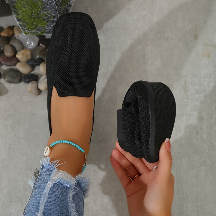 Levoire | Chaussures Plates Tricotées Pour Femmes Noir