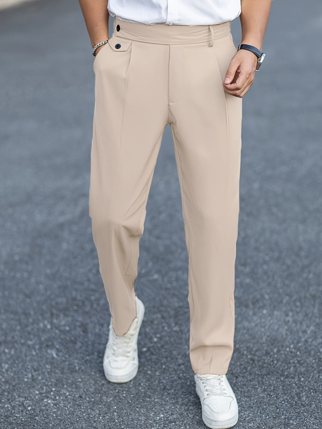 Levoire | Pantalons Pour Hommes De La Réunion Des Sommeliers En Polyester 100 % Unicolore Abricot
