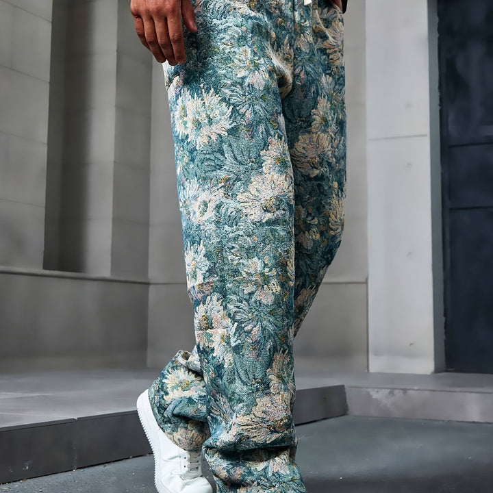 Levoire | Pantalons Décontractés À Cordon Graphique Pour Hommes
