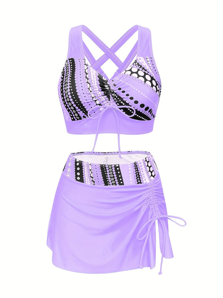 Levoire | Maillot De Bain Ensemble Avec Jupe Froncée Pour Femmes