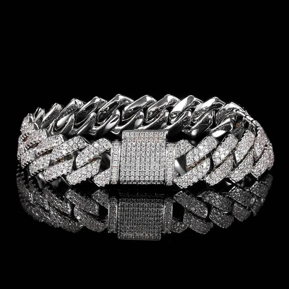 Levoire | Bracelet pour homme en zircon Platine