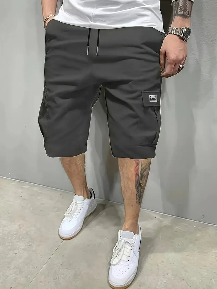 Levoire | Pantalons Cargo Courts Avec Cordon Et Poches Gris