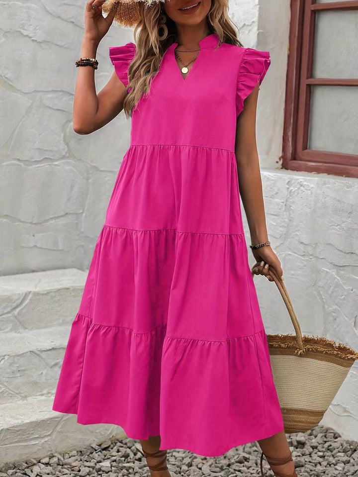 Levoire | Robe Élégante À Manches Volantées Pour Le Printemps Et L'Été