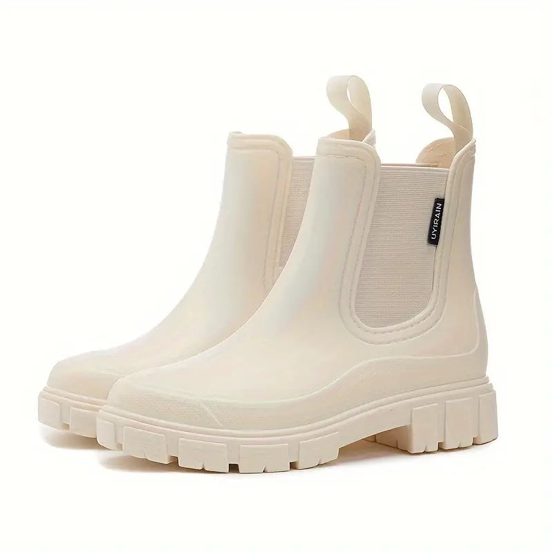 Levoire | Bottes En Caoutchouc Tendance Pour Femmes Beige