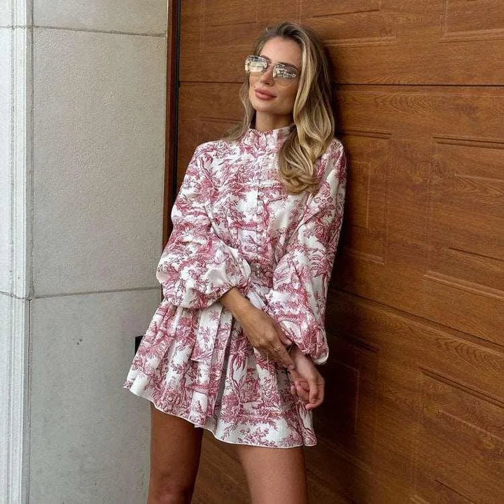 Levoire | Robe courte à manches bouffantes