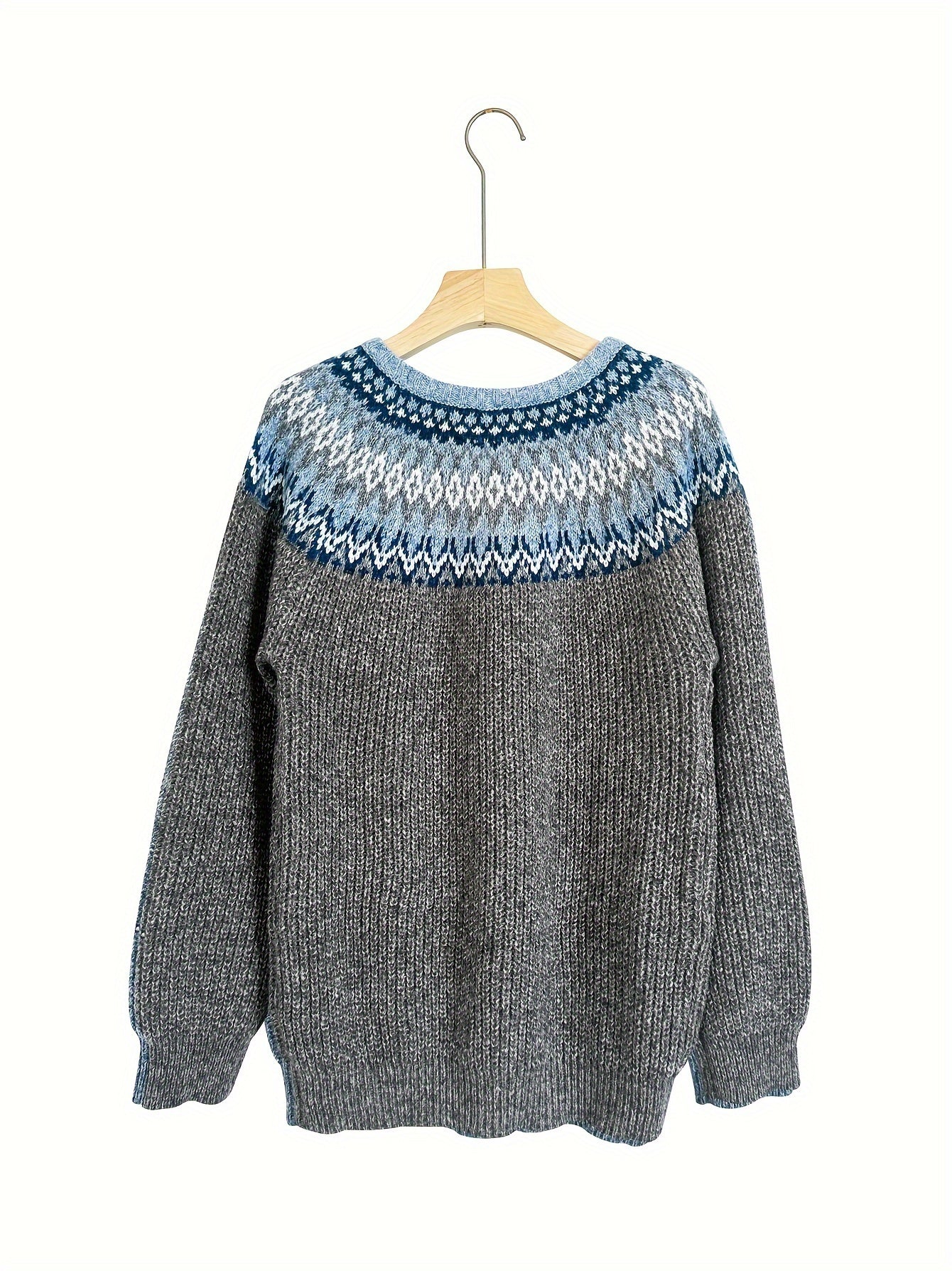 Levoire | Pull Avec Motif Géométrique Et Col Rond