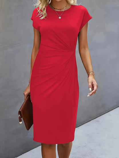 Levoire | Robe À Col Rond Style Intemporel Pour Chaque Occasion Rot