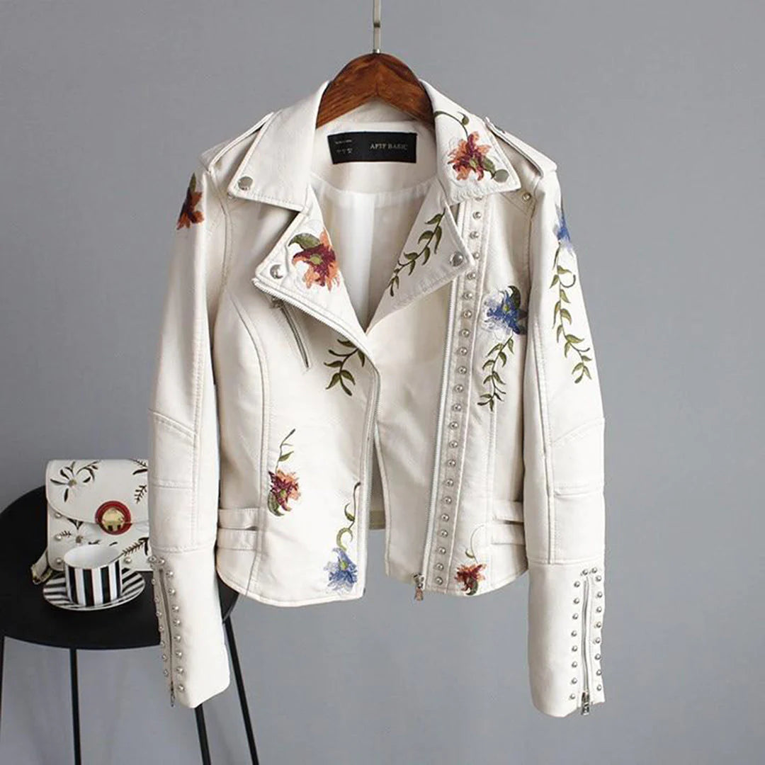 Levoire | Veste Avec Motif Floral Pour Femmes Beige