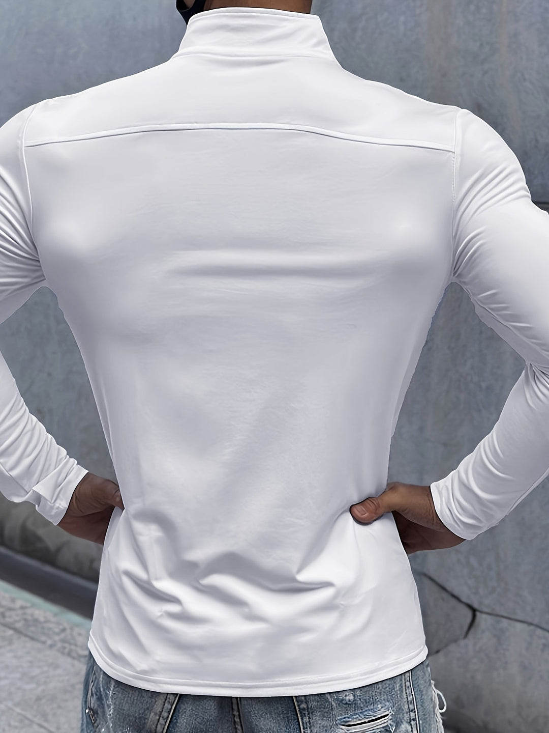 Levoire | Slim Fit Henley Shirt Avec Demi-Zip Et Col Montant
