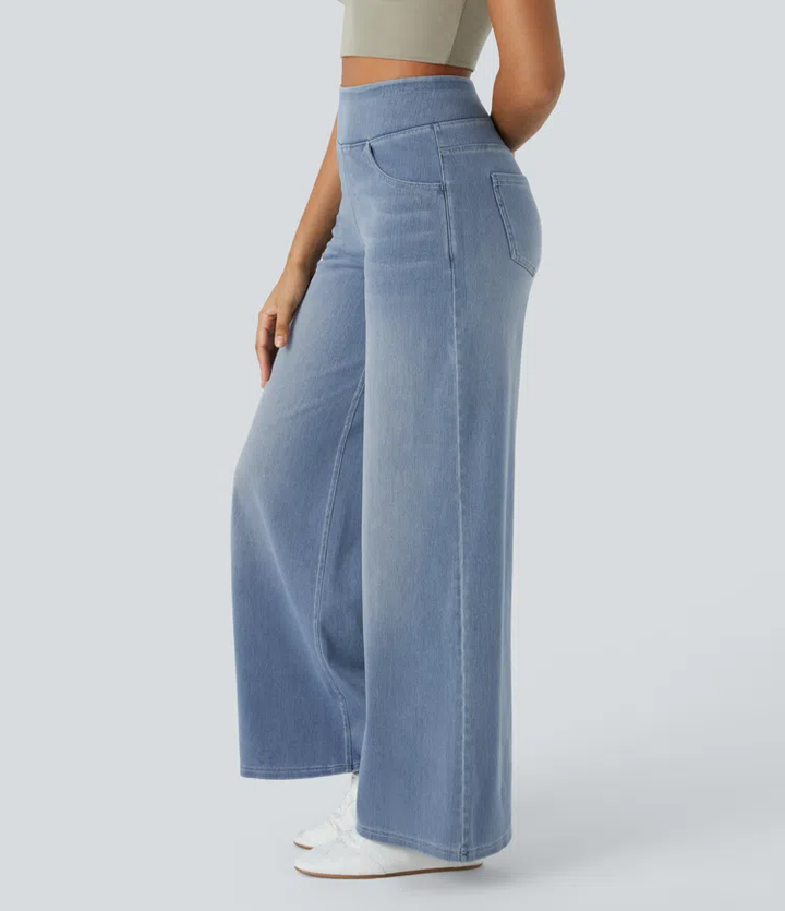 Levoire | Pantalon Denim Stretch Taille Haute Femme